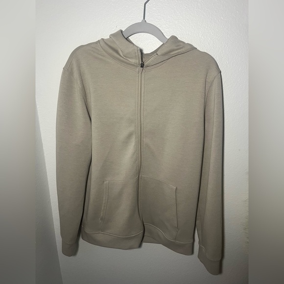 Men’s 90 Degree By Reflex Tan Zip Up Sweater with Hood - Picture 1 of 3
